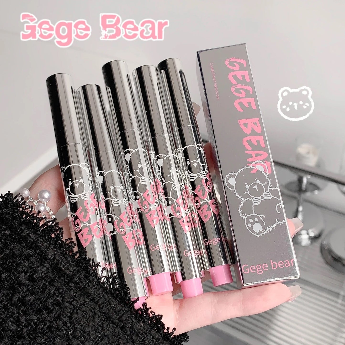 Gege Bear Moisturizing heart shaped Lipstick Pencil Lip Gloss