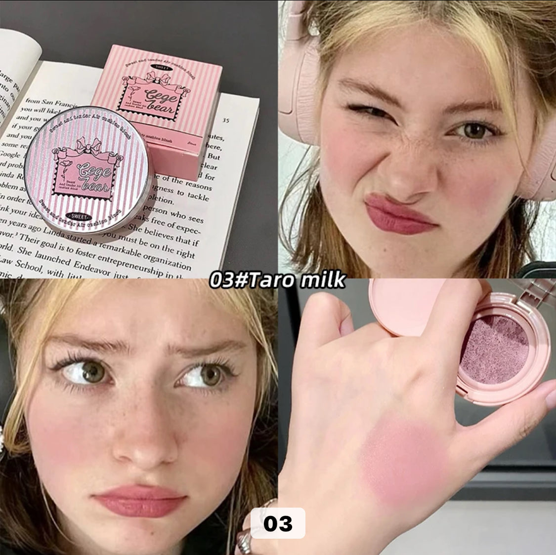 Gege Bear cushion liquid blush for cheek