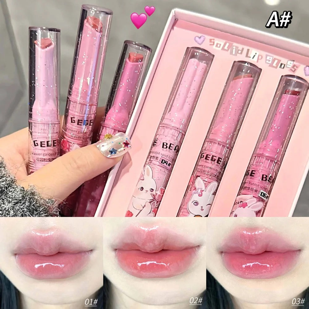 GEGE BEAR Moisturizing Cute Design Shiny Plumping Whitening Mirror Cute Lip Gloss