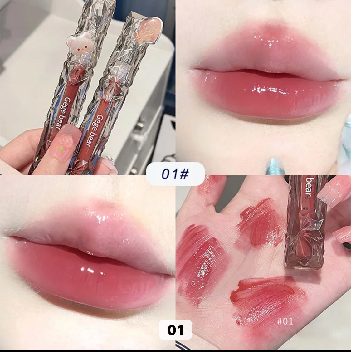 Gege Bear Liquid Lipcolor Watery Mirror Moisturizing Lip Gloss