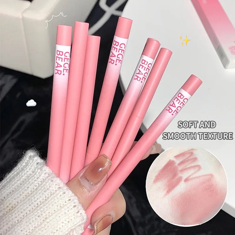 Gege bear Air Thin Mousse Lip Liner Matte Waterproof  non-stick Cup Natural Outline Sculpting Lip Liner